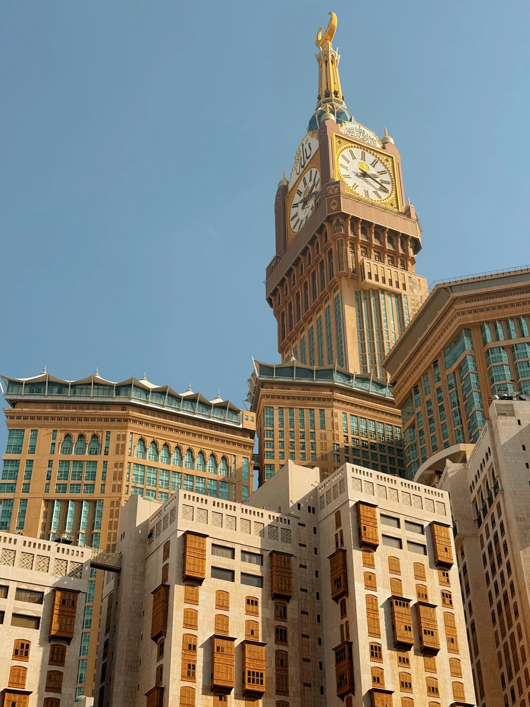 The Makkah Clock Tower and the architecture around it.